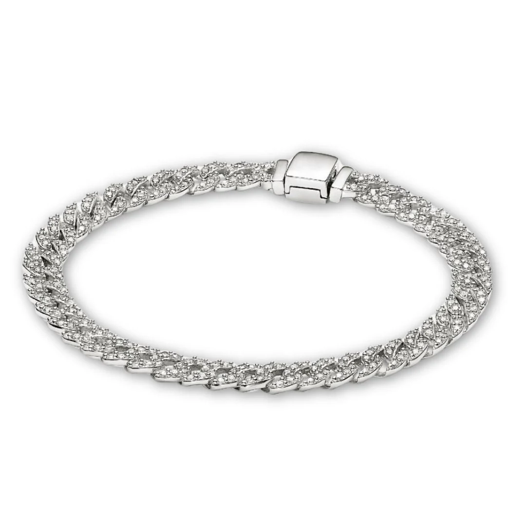 Kubańska bransoleta Pavé | Złoty - Image 8